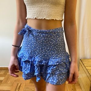 Forever 21 Blue Ruffle Skirt